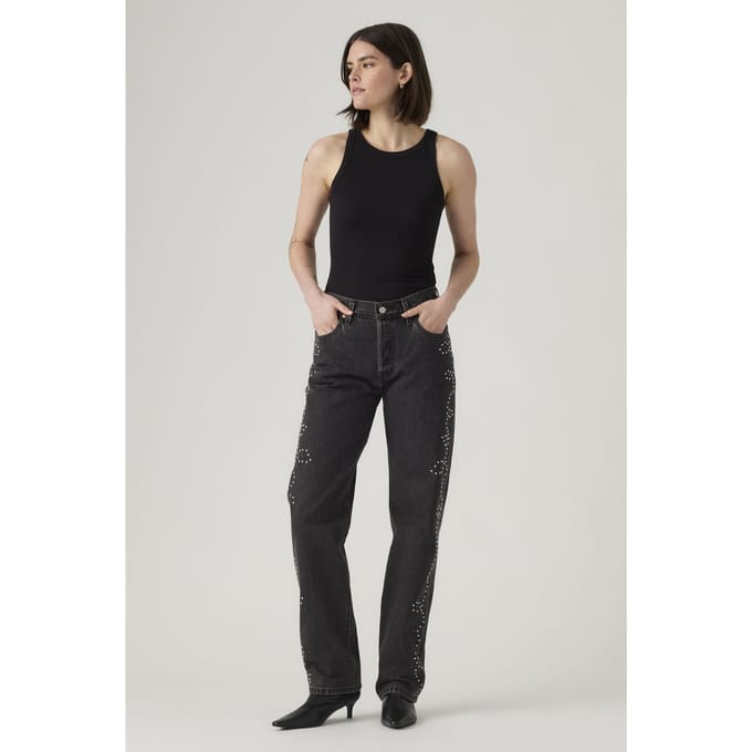 Levi's 501 '90s Bejeweled Maat: W30L32 | Straight Jeans Outlet | Dames | Zwart