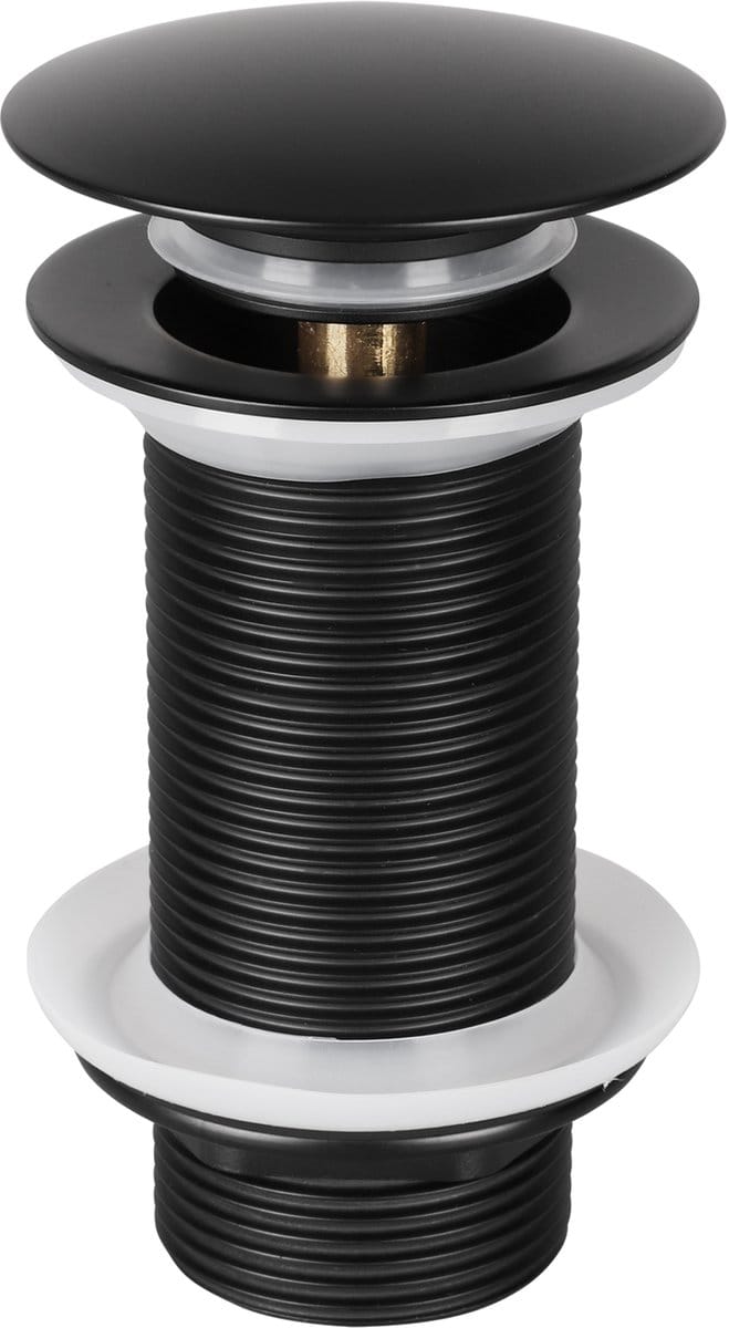 Differnz Afvoerplug Mix&match Clic-clac - Messing - Zonder Overloop - Zwart - 63mm