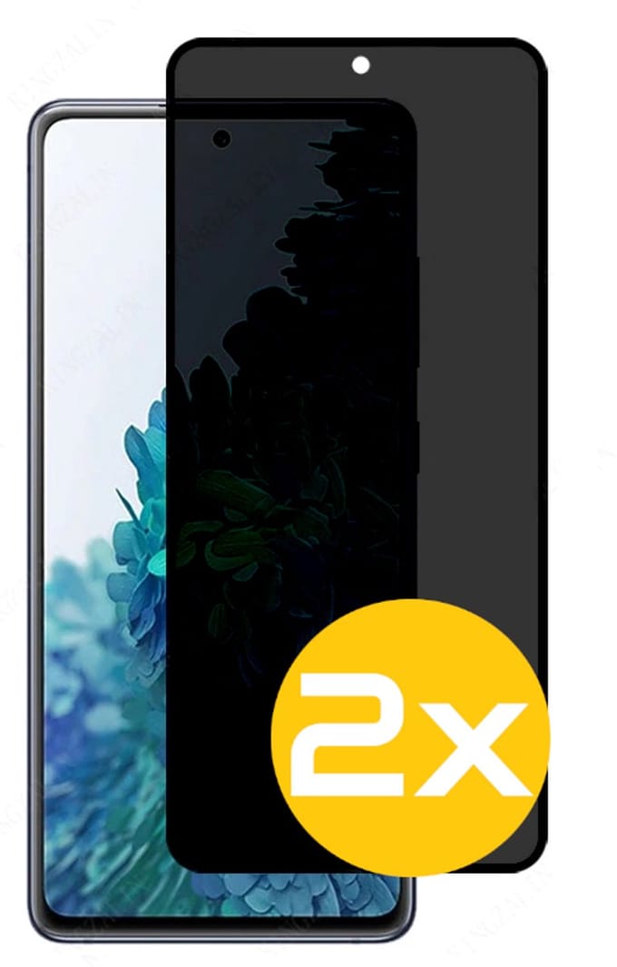 Privacy Screenprotector Geschikt Voor Samsung S20FE (Fan Edition) - Volledige Beschermglas - 2 Stuks