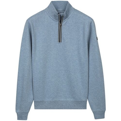 Baileys Trui Sweatshirt Half Zip Subtle Faux-Uni Riviera Blue / male