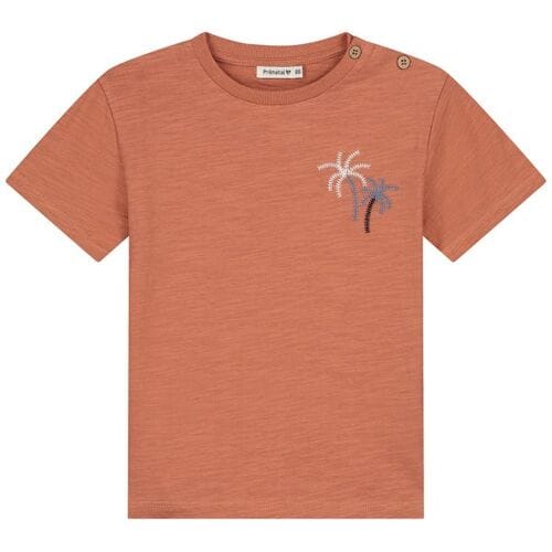 Prénatal peuter T-shirt Dark Peach Orange 116 heren