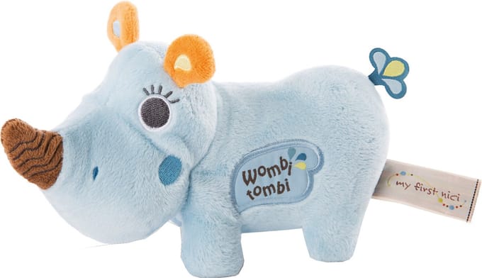 Nici Knuffeldier Manuffi 3d Neushoorn 20 Cm Pluche Blauw