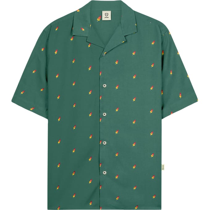 A-DAM Woven Shirt Rocket Smoke Pine Maat: M | Casual Overhemden Outlet | Heren | Groen