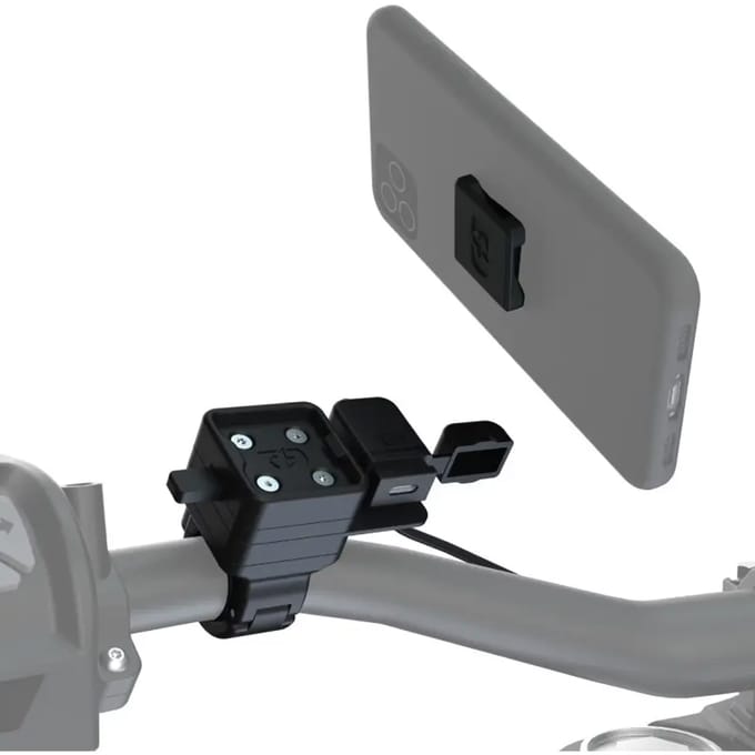 Motorfiets stuur smartphone houder usb type c Oxford Cliqr