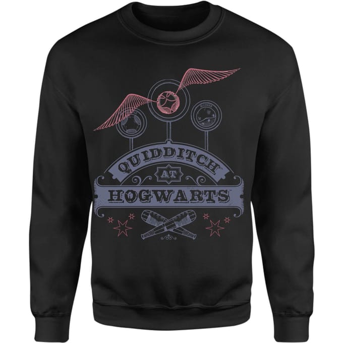 Harry Potter Quidditch At Hogwarts Sweatshirt - Black - L