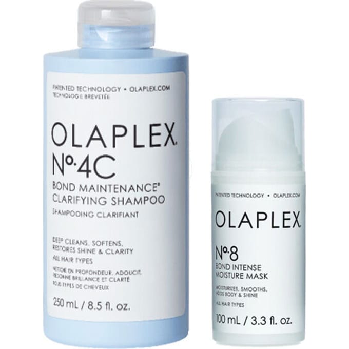 Olaplex No.4C Bond Maintenance Clarifying Shampoo 250ml + No.8 Bond Intense Moisture Mask 100ml
