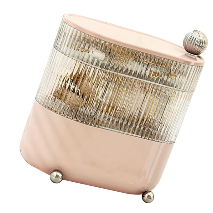Bureau Opbergdoos 3 Lagen Roterende Verdeelde Organizer voor Sieraden Datakabel Cosmetische Crème Roze gray