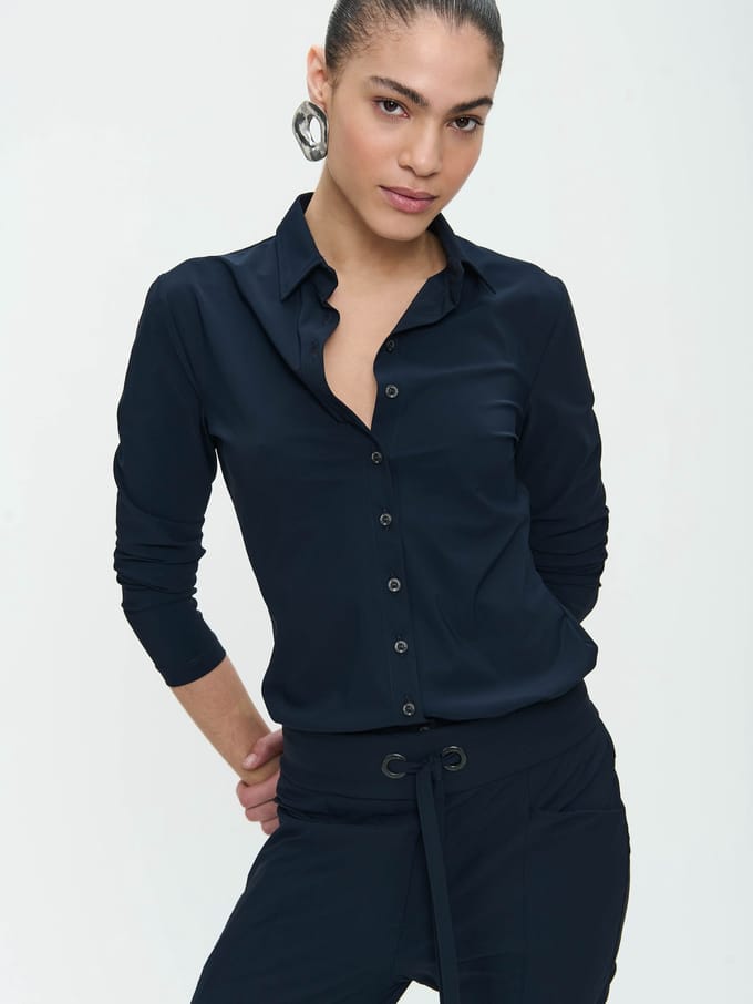 Blouse Betty Easy Wear Technical Jersey | Blue - Blue / M
