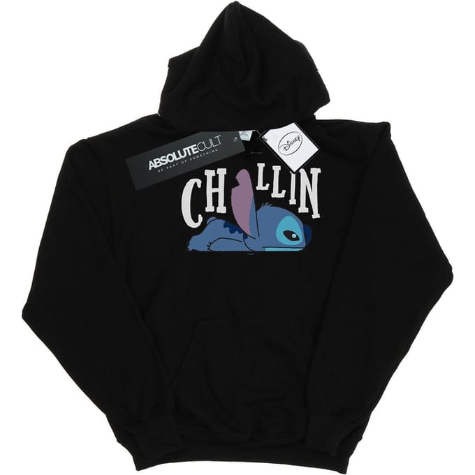Disney Heren Lilo en Stitch Chillin Hoodie (Zwart)