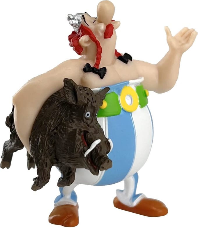Plastoy - Astérix - Obélix draagt een zwijn Figuur