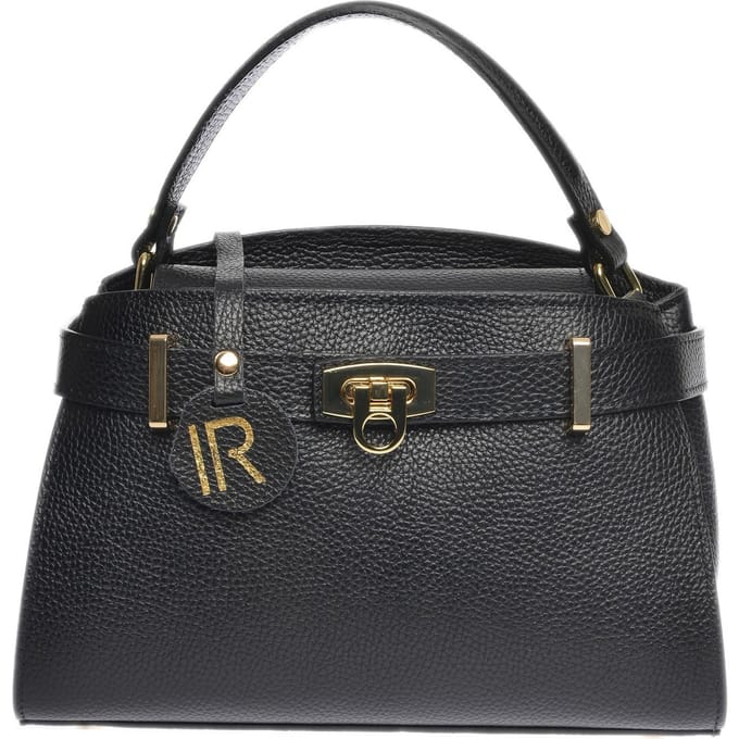 Isabella Rhea Zwart Rundleer Tas