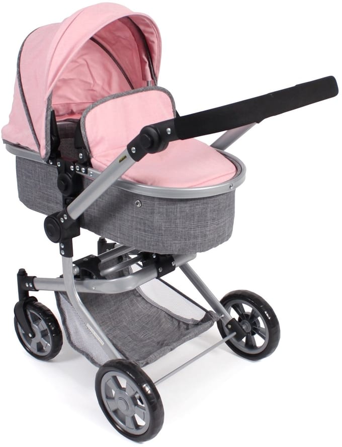 Bayer Chic Poppenwagen Mika combi (lichtgrijs/roze)