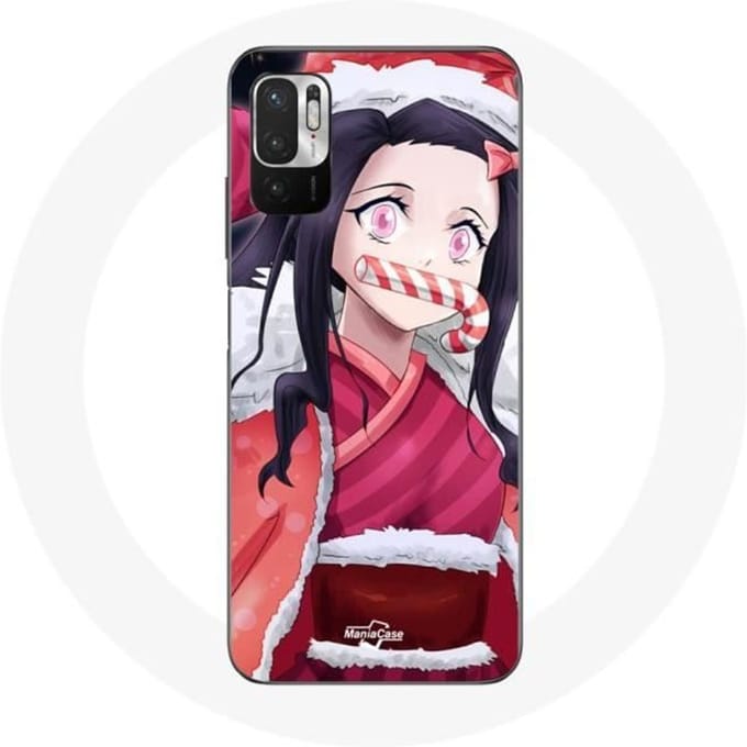 Coque pour Xiaomi Redmi Note 10 5G Anime Demon Slayer Kamado Nezuko Le jour de Noël 2023