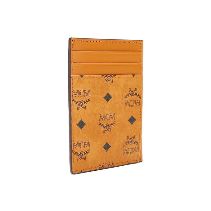 MCM Visetos Original Gecoat Canvas Kaarthouder Heren Kaarthouder Cognac MXAAAVI03CO001 Basic Set (Bag+Dust Bag) orange