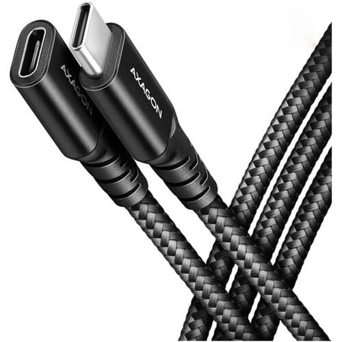 AXAGON BUCM32-CF05AB USB-C-kabel USB 3.2 Gen2 USB-C bus, USB-C stekker 0.5 m Gesleeved