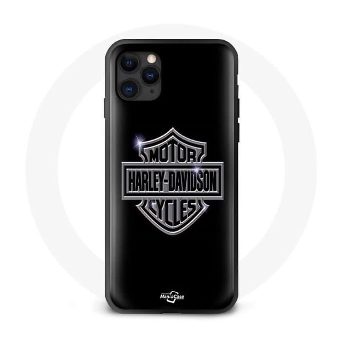Coque - Maniacase - Harley Davidson - Iphone 12 Pro Max - Noir - Rigide - Protection noir
