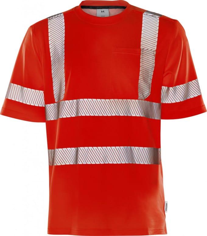 Fristads Hi Vis T-Shirt Klasse 3 7407 Thv - Hi-Vis rood - S