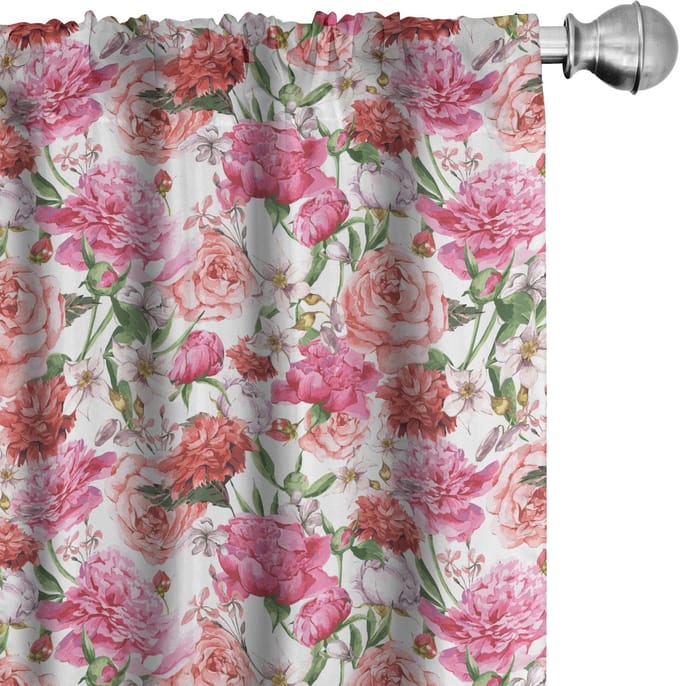 ABAKUHAUS Aquarell Gordijnen – 2x75x225 cm – Multicolor, microvezel