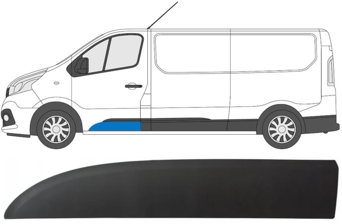 Voordeur sierlijst voor Renault Trafic 2014- / Links