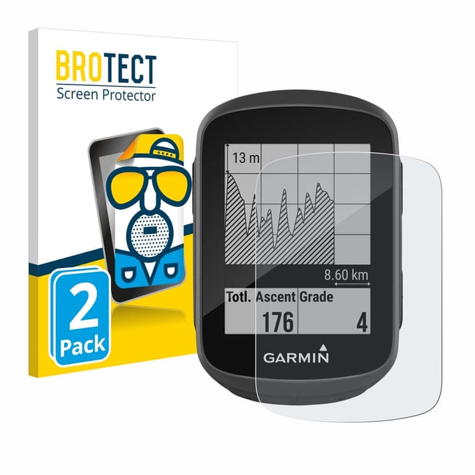 BROTECT - Screenprotector voor Garmin Edge 130 - Folie Beschermfolie matte 2 Stuks