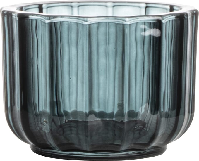 Gusta - Waxinelichthouder - Theelichthouder - Grijs - Smoked Glass - ø10,5x7,7cm