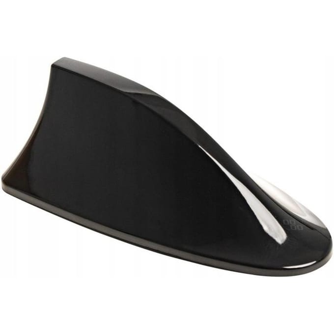 AMiO Haaienvin Autoradio Antenne Zwart - Klassiek Model 7x17x6cm met Schroefbevestiging