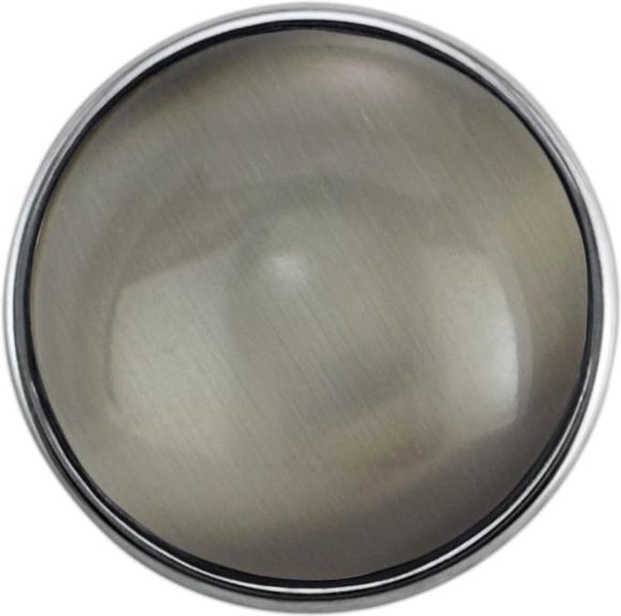 Dames Click Button Drukknoop 18mm Glans Grijs - EBCM130