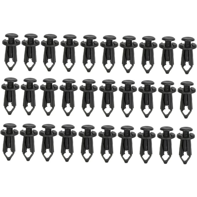 190 stuks Auto Set Auto Auto Bevestigingsclips Plastic Bevestigingsmiddel Klinknagelclips black