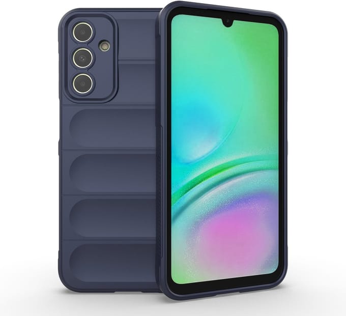 Solidenz AeroGrip geschikt voor Samsung Galaxy A15 hoesje - Donkerblauw