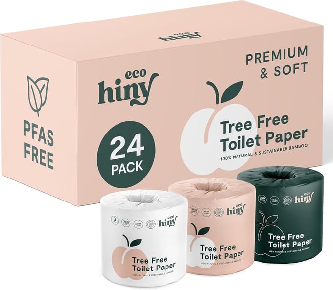 Bamboe Toiletpapier - Zachte Rollen - Dagelijks Gebruik - FSC Gecertificeerd - 24 Mega Rollen - Wit