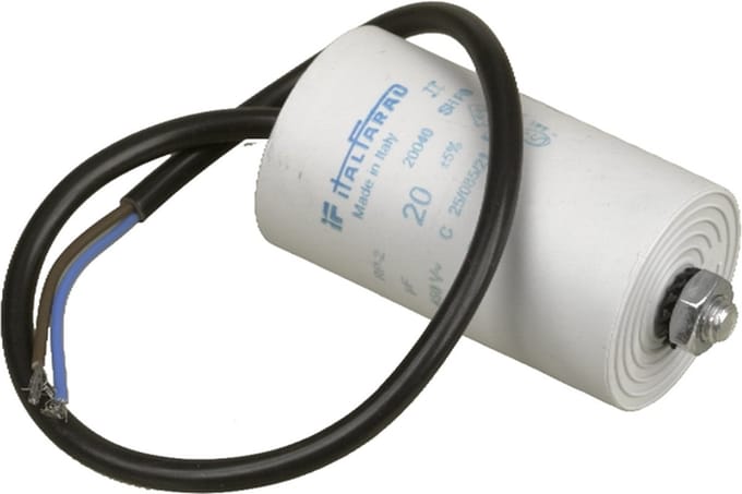 UNIVERSEEL - CONDENSATOR ELECTROL.MET DRAAD 20 µF 450 V -