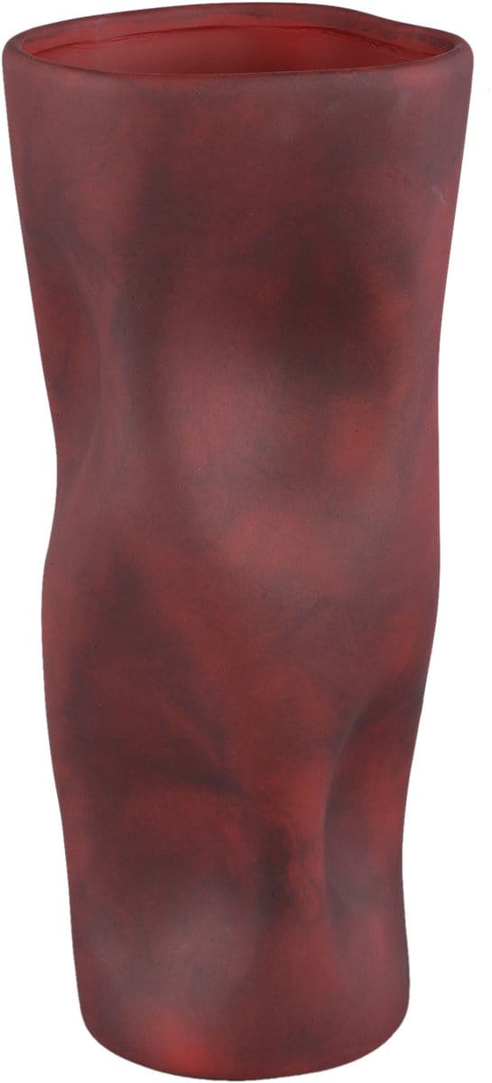 PTMD Saieda Burgundy Ceramic Vase Organic Round Shape L