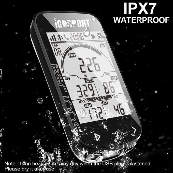 GPS Fietscomputer Waterdicht Draadloos Fietsen Smart Computer Snelheidsmeter 5 Satellietsysteem 2.6 zwart