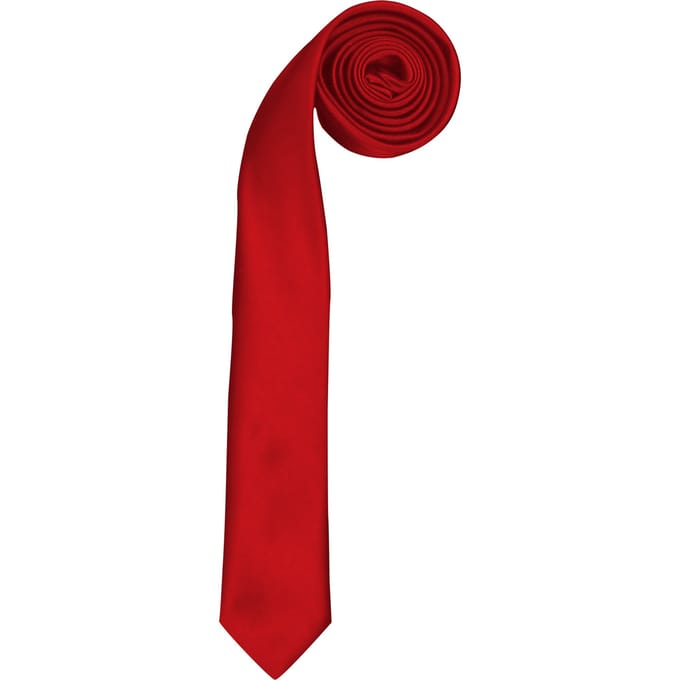 Premier Stropdas - Heren Slank Retrowerk Stropdas (Rood)