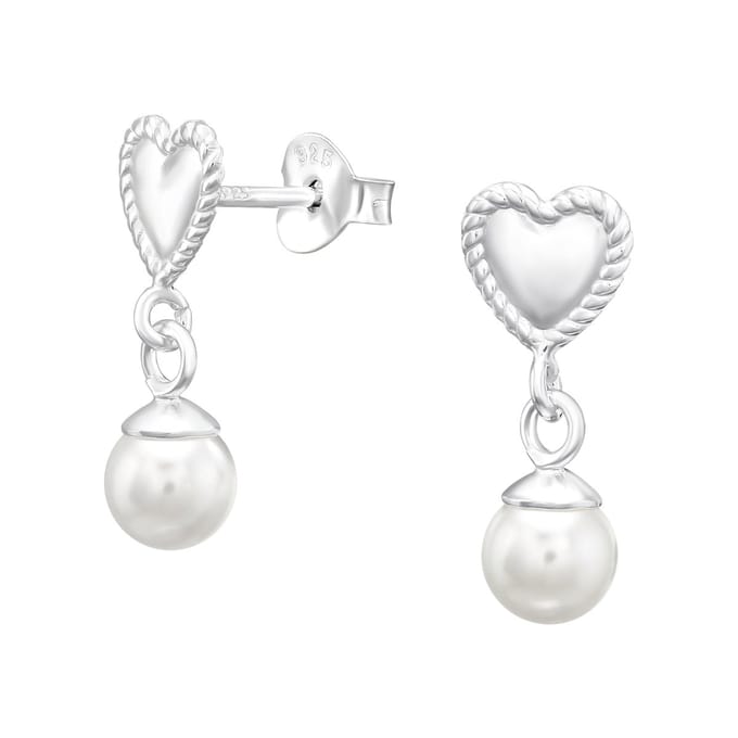 Montebello Oorbellen Bette D - 925 Zilver E-Coating - Hartje - Ø8mm - 15mm