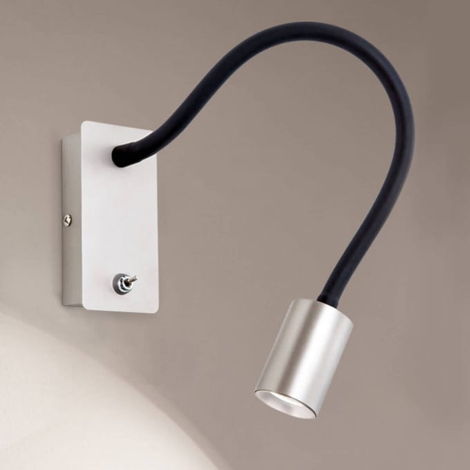 ORION LED wandlamp Kurt nikkel-mat met flexibele arm