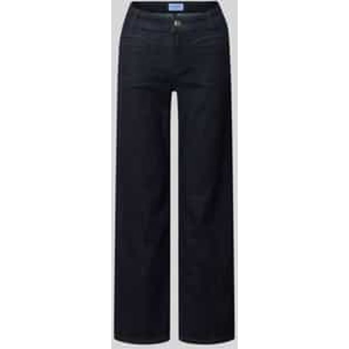 kort fit recht broek van katoenmix model 'TESS CROPPED'
