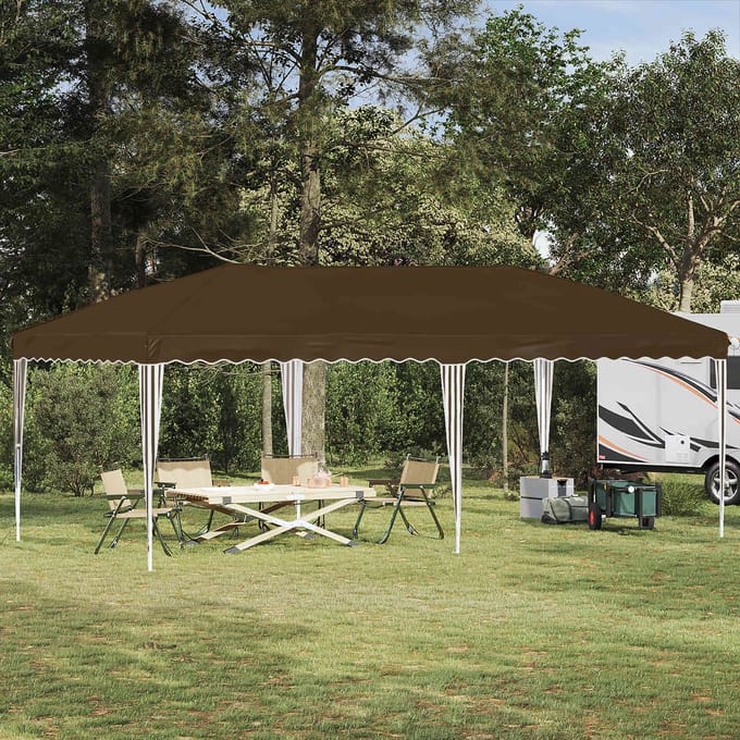 vidaXL - Pop-up - Feesttent - 575 - x - 290 - x - 245 - cm - Taupe