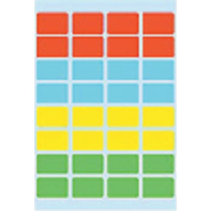 Haza Original Etiketten Vierkant 160 Stuks 12 X 19 Mm Multicolor