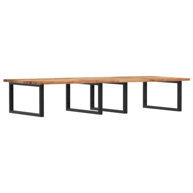 vidaXL - Badkamer - wandschap - staal - en - massief - acaciahout
