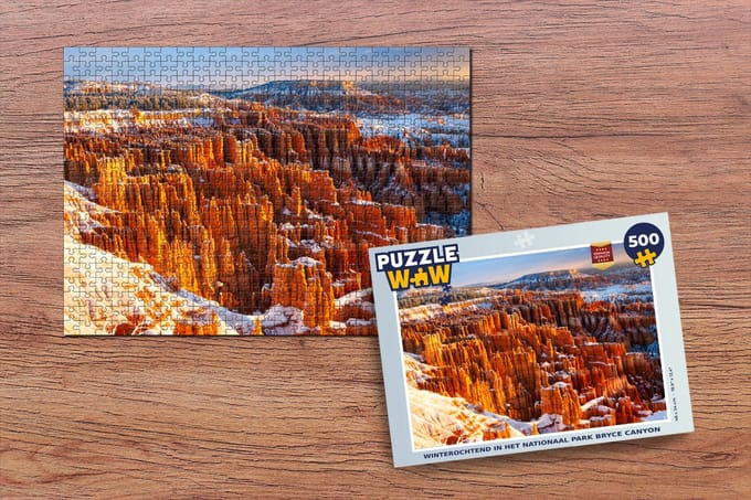 Puzzel Winterochtend in het Nationaal park Bryce Canyon - Legpuzzel - Puzzel 500 stukjes