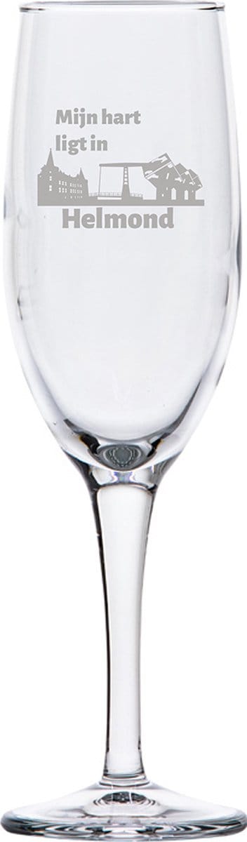 Gegraveerde Champagneglas 16,5cl Helmond