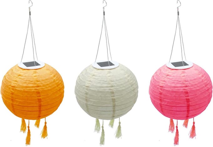 Set van 3 zonnelantaarns D20CM SHANGRI LA