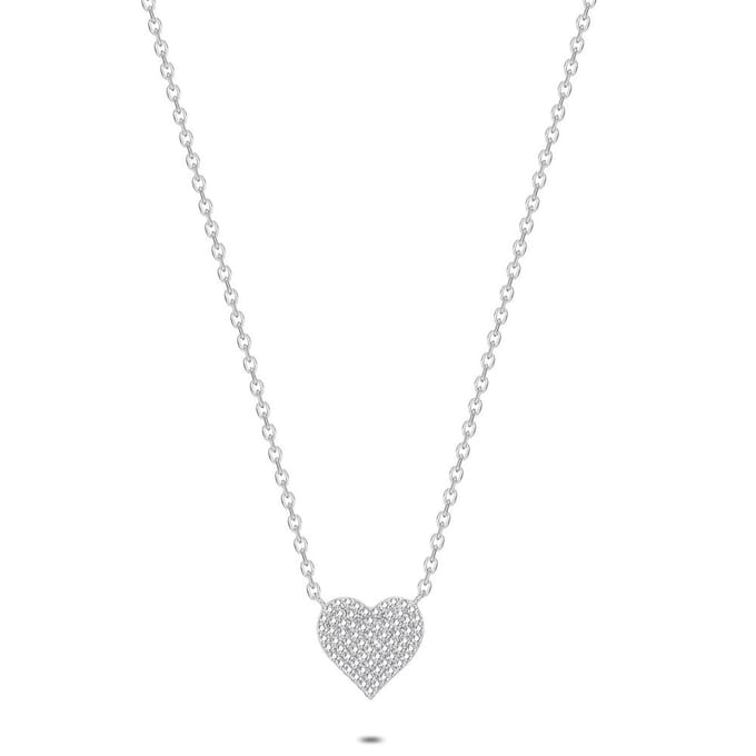 Twice As Nice Halsketting in zilver, zirkonia hart 40cm+5cm