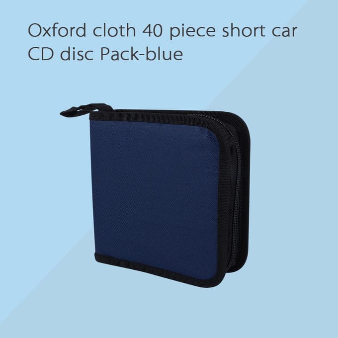 Draagbare Oxford stoffen 40-schijfs CD/DVD-houder DJ-opbergtas met rits black