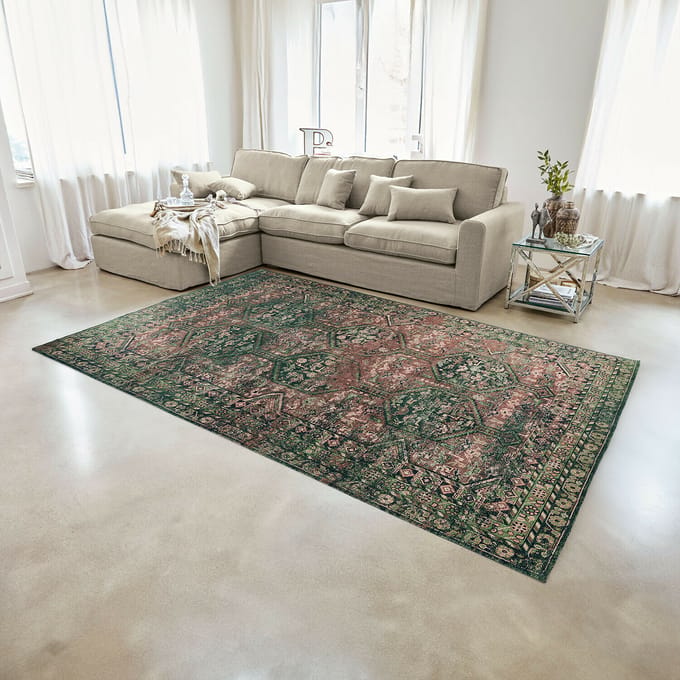 LOBERON Vloerkleed Incantaro groen