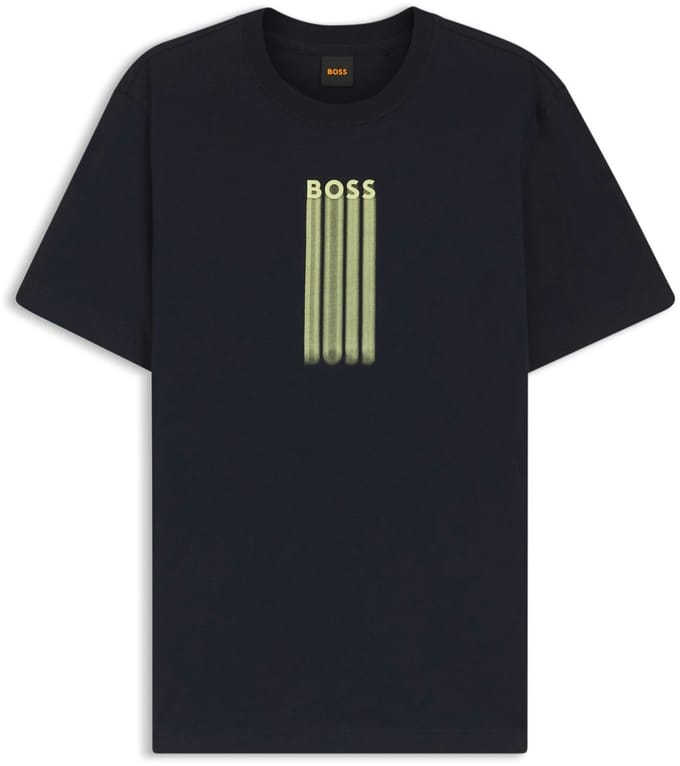 BOSS - Heren t-shirt - Maat S - Mannen - MARINE - katoen