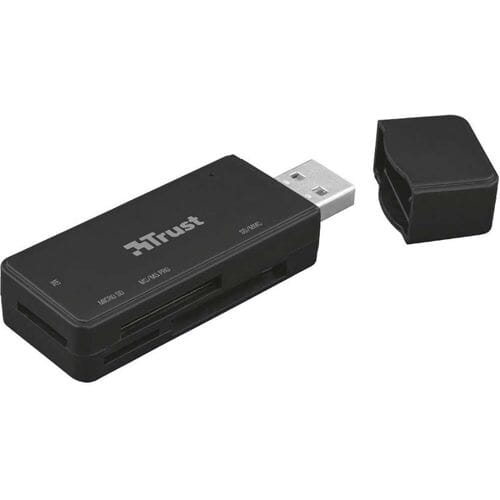 Trust Nanga USB 3.1 Externe geheugenkaartlezer USB-A 2.0 Zwart