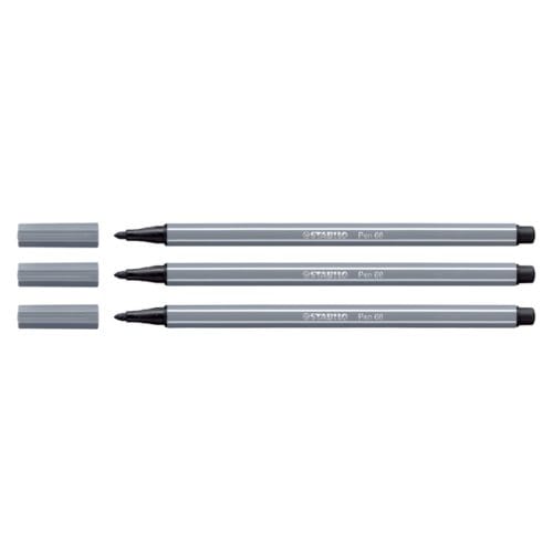 STABILO Pen 68 - Premium Viltstift - Donkergrijs - per stuk