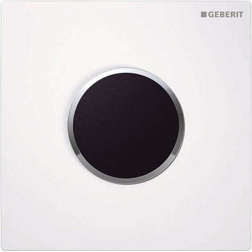 Geberit type 10 urinioir bedieningsplaat - 230V- ronde knop - wir/glans chroom